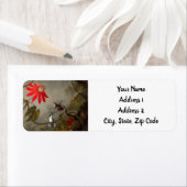 Passie Bloemen met kolibries Kop Etiket (Insitu)