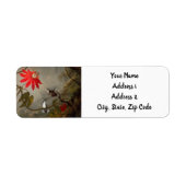 Passie Bloemen met kolibries Kop Etiket (Voorkant)