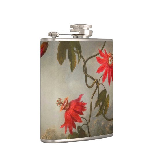 Passie Bloemen met kolibries Kop Heupfles (Rechts)