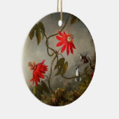 Passie Bloemen met kolibries Kop Keramisch Ornament (Rechts)