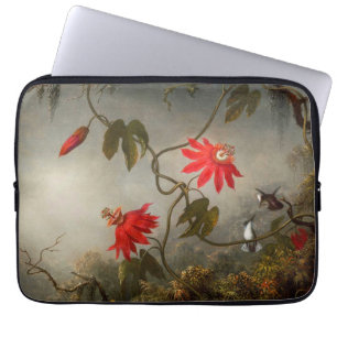 Passie Bloemen met kolibries Kop Laptop Sleeve