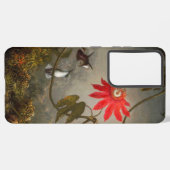 Passie Bloemen met kolibries Kop Samsung Galaxy Hoesje (Linkerkant)