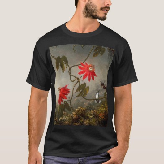 Passie Bloemen met kolibries Kop T-shirt (Voorkant)