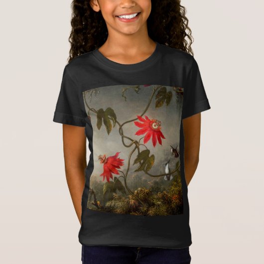Passie Bloemen met kolibries Kop T-shirt (Voorkant)