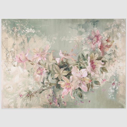 Passie bloemen twee tissuepapier (Voorkant)