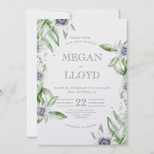 Passie bloemendelicaat zomerreces, feestdagenkaart (Voorkant)