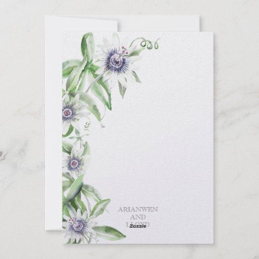 Passie bloemendelicaat zomerreces, feestdagenkaart (Achterkant)