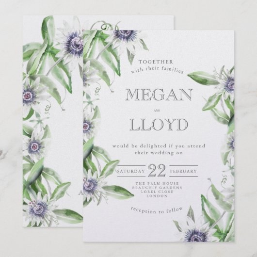 Passie bloemendelicaat zomerreces, feestdagenkaart (Voorkant / Achterkant)