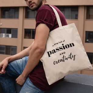 Passie & Creatviteit Modern Stijlvol Tote Bag