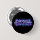 Passie Cyberpunk Typografie – Levendige Moderne Le Ronde Button 5,7 Cm (Voorkant /achterkant)