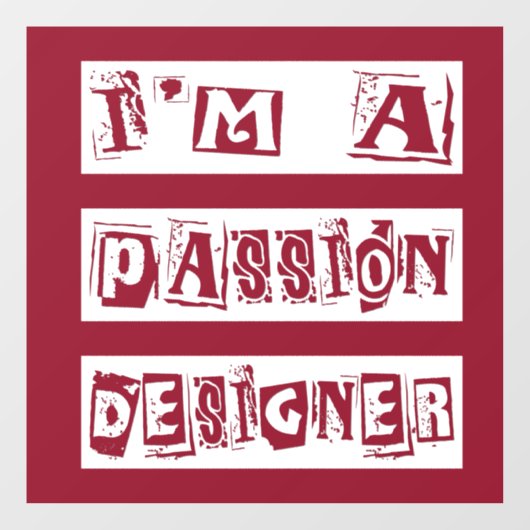 Passie Designer Raamsticker (Vel)