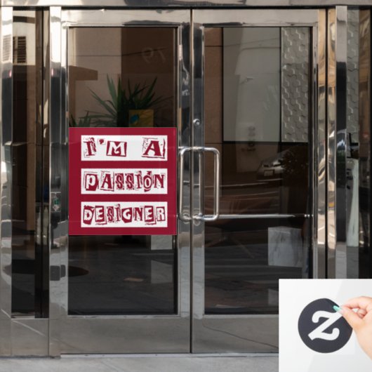 Passie Designer Raamsticker (Kantoordeur)