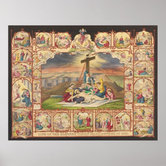 Passie en het leven van onze Heer Jezus Christus C Poster (Voorkant)