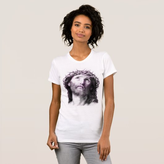 Passie - hoofd van Christus T-shirt (Voorkant volledig)