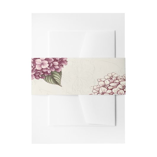 PASSIE | Hortensia Uitnodigingen Wikkel (Voorkant Voorbeeld)
