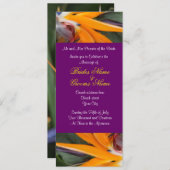 Passie in het Paradise Tropical Wedding Invitation Kaart (Voorkant / Achterkant)