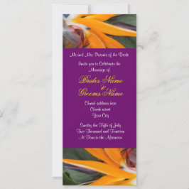 Passie in het Paradise Tropical Wedding Invitation Kaart