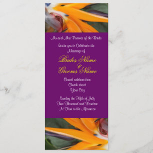 Passie in het Paradise Tropical Wedding Invitation Kaart