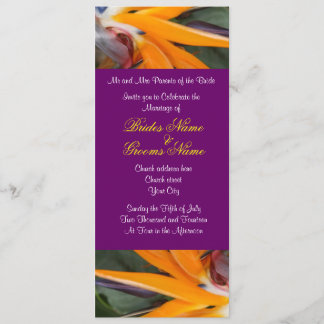 Passie in het Paradise Tropical Wedding Invitation Kaart