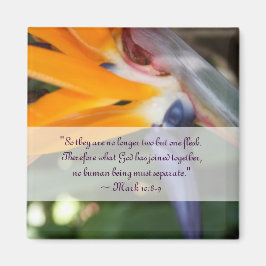 Passie in Paradise Christelijk Wedding Favor Magneet