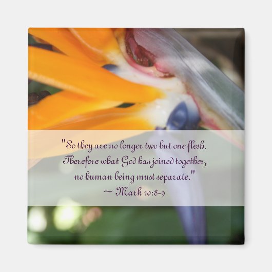 Passie in Paradise Christelijk Wedding Favor Magneet (Voorkant)