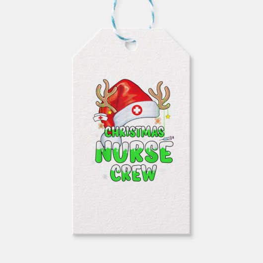 Passie Kerstmis Verpleegster Crew Squad Xmas Verpl Cadeaulabel (Voorkant)