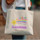 Passie leidde me naar de Rainbow Teacher in de kla Tote Bag