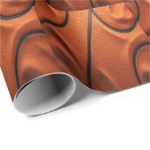 Passie met structuur – Basketbal textuur Macro Cadeaupapier (Rol Hoek)