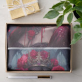 Passie & Pijn, Dark Queen. Gotische schedel & Roze Tissuepapier (Geschenk)