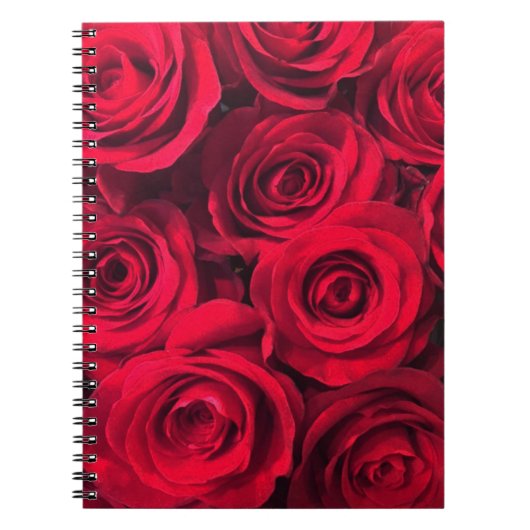 Passie Rode Rozen Boeket Notitieboek (Voorkant)