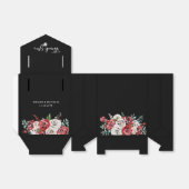 Passie rode rozen zwart bruiloft gunst doos bedankdoosjes (Uitgevouwen)