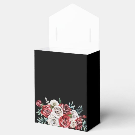 Passie rode rozen zwart bruiloft gunst doos bedankdoosjes (Geopend)