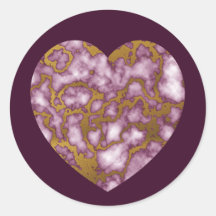 Passie Roze en Goud Marmeren Textuur Hart