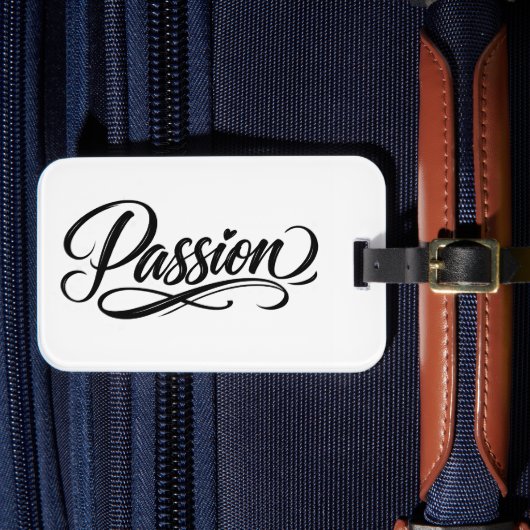 Passie Script | Elegante Minimalistische Typografi Bagagelabel (Voorkant Insitu 4)