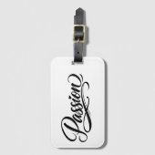 Passie Script | Elegante Minimalistische Typografi Bagagelabel (Voorkant (verticaal))