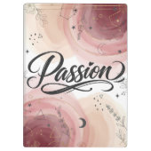 Passie Script | Elegante Minimalistische Typografi Klembord (Achterkant)