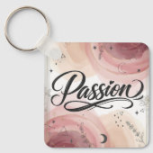 Passie Script | Elegante Minimalistische Typografi Sleutelhanger (Voorkant)