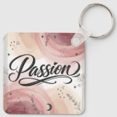 Passie Script | Elegante Minimalistische Typografi Sleutelhanger (Achterkant)