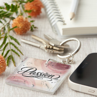 Passie Script | Elegante Minimalistische Typografi Sleutelhanger