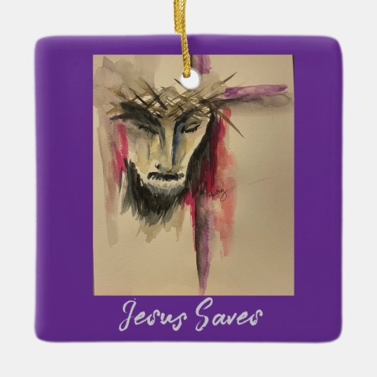Passie van Christus keramische ornament (Voorkant)