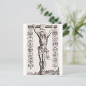 Passie van Jezus kruisiging van Christus Briefkaart (Staand voorkant)