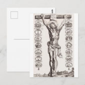Passie van Jezus kruisiging van Christus Briefkaart (Voorkant / Achterkant)