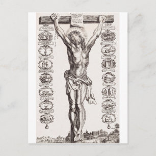 Passie van Jezus kruisiging van Christus Briefkaart