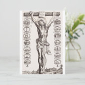Passie van Jezus kruisiging van Christus Feestdagenkaart (Staand voorkant)
