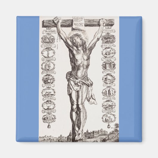 Passie van Jezus kruisiging van Christus Magneet (Voorkant)