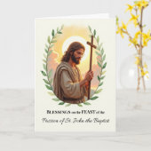 Passie van St. Jan de Doper Gods Vrede Kaart (Gele Bloem)