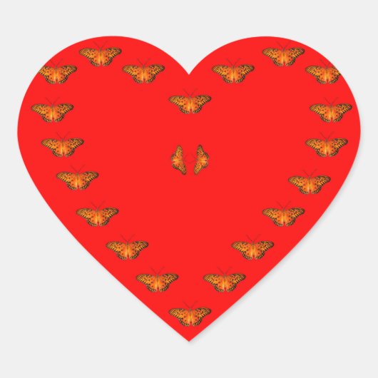 Passie vlinder liefde in hart - Dans met mij Sticker (Voorkant)