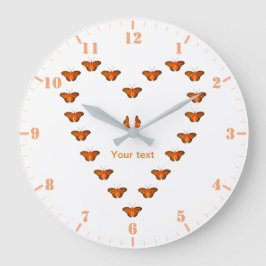 Passie-vlinders in hartvorm dans grote klok