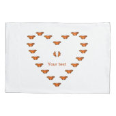 Passie-vlinders personaliseren in hartvorm kussensloop (Achterkant)