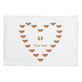 Passie-vlinders personaliseren in hartvorm  kussensloop